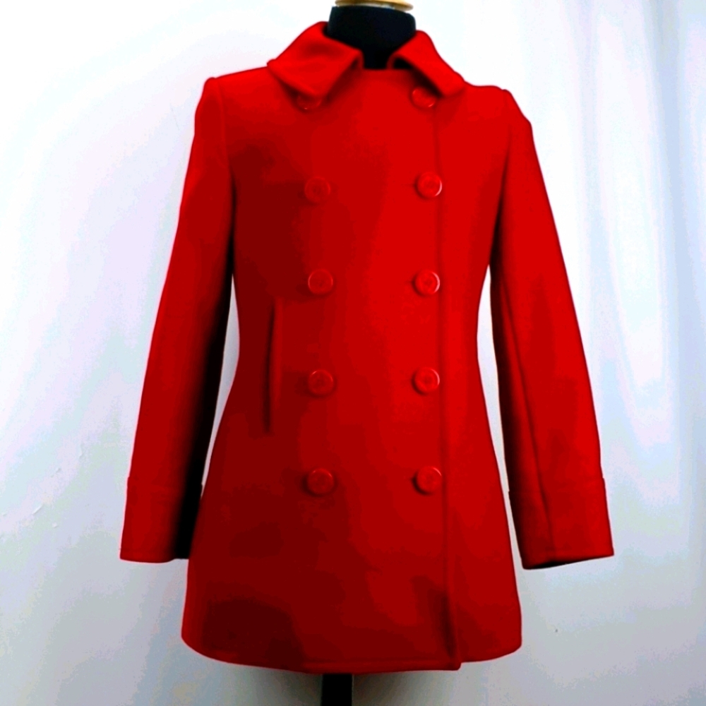 Trina Turk SOLID RED Trench Coat